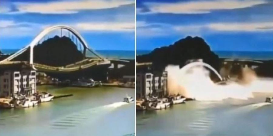 Varios heridos tras derrumbarse un puente en Taiwán