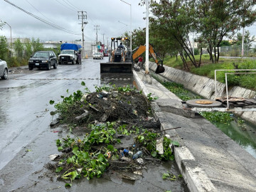 Incrementa Gobierno de Reynosa desazolve de drenes y canales 