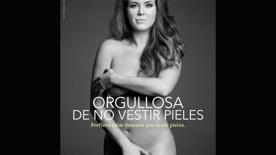 Alicia Machado en contra de vestir pieles