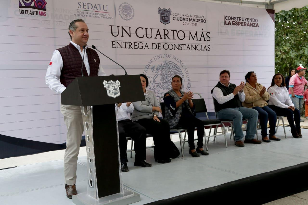 Benefician en Madero a 175 familias con programa “Un Cuarto Más”