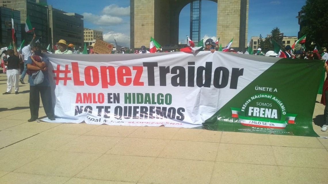 Se registra mega marcha de FRENAAA en la CDMX