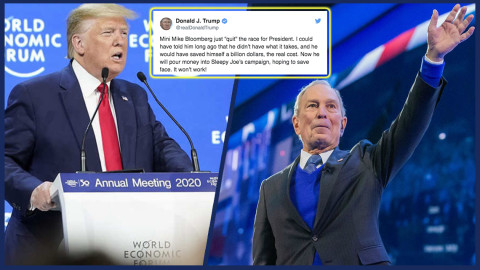 Trump arremete contra Bloomberg tras su renuncia a la candidatura presidencial  