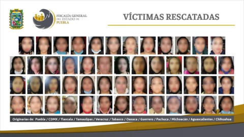 Rescatan a 74 víctimas de explotación sexual en Puebla