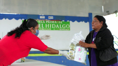 Entrega Gobierno del Estado y DIF Tamaulipas apoyos alimentarios a estudiantes de educación básica