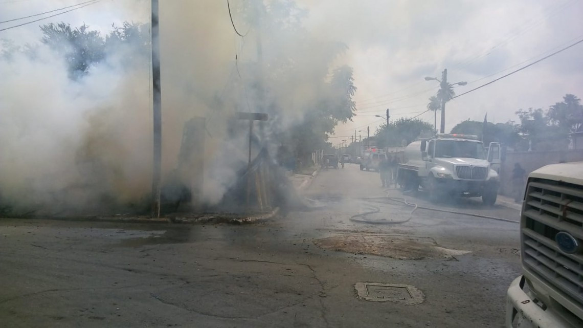 Se incendia vivienda de la zona centro