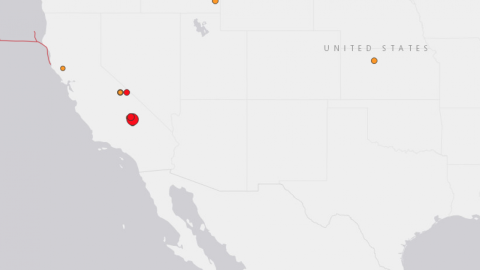 Nuevo sismo en California de magnitud preliminar 7.1
