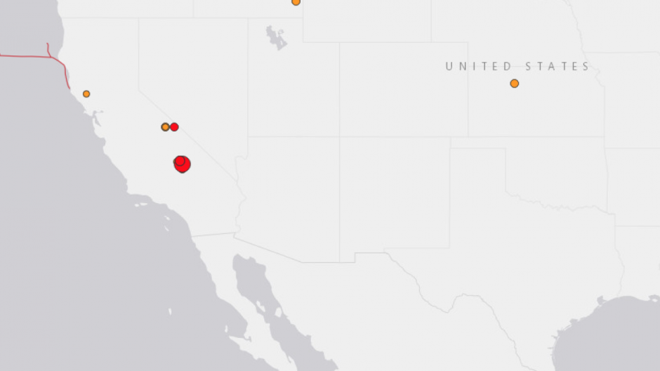 Nuevo sismo en California de magnitud preliminar 7.1