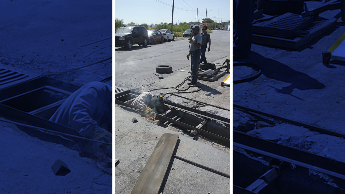 Repara Municipio rejillas pluviales en colonias Los Sauces y El Maestro