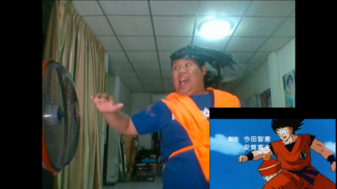 Fan recrea opening de “Dragon Ball Z” en su casa