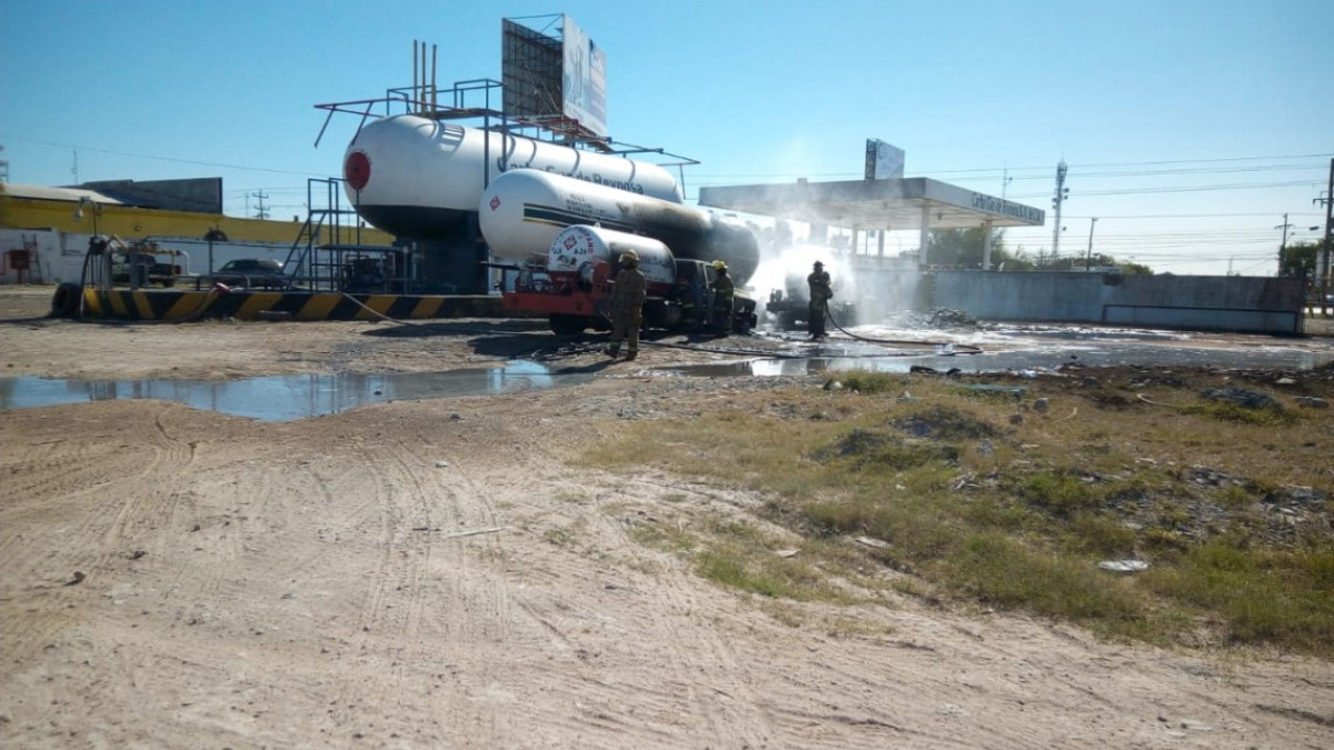 Responde con efectividad Protección Civil ante incendio de gasera