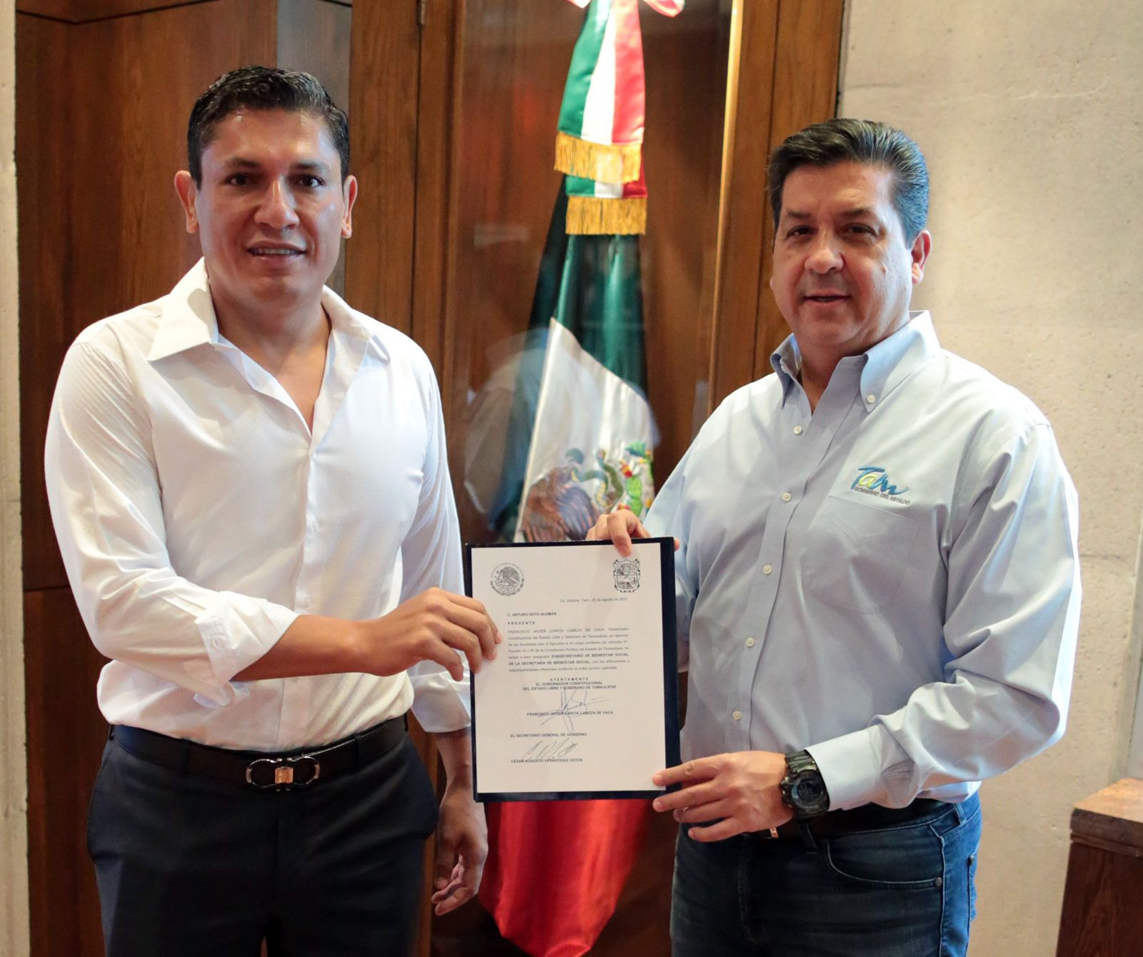 Entrega Cabeza de Vaca nuevos nombramientos en Bienestar Social, Finanzas y Administración 