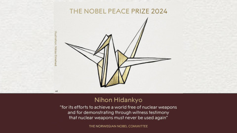 Otorgan a la organización Nihon Hidankyo el Premio Nobel de la Paz
