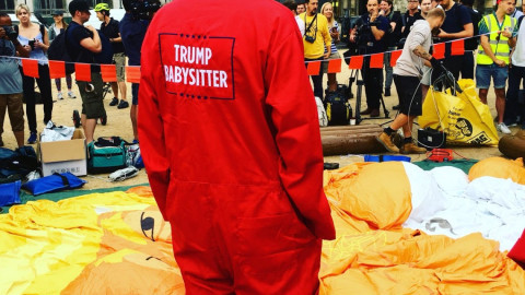 Un globo gigante de Trump sobrevuela Londres