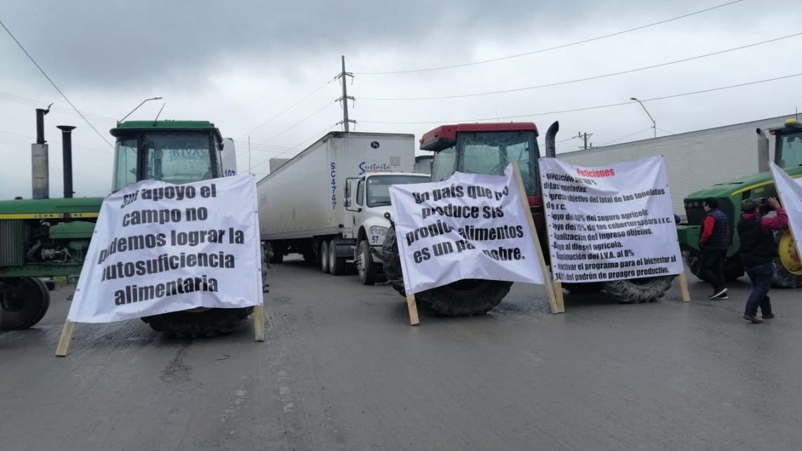 Se manifiestan Agricultores en Puente Reynosa-Pharr