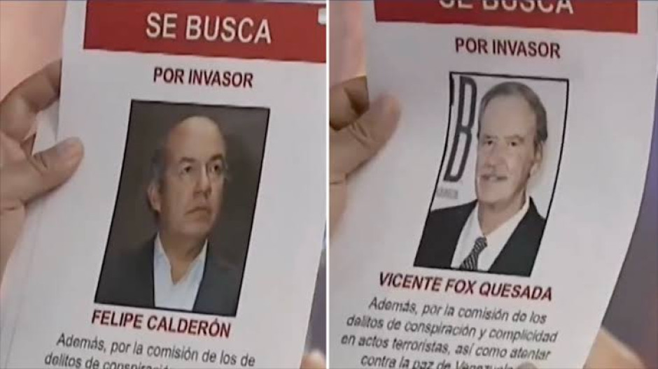 Venezuela distribuirá carteles de “se busca” contra Vicente Fox y Felipe Calderón