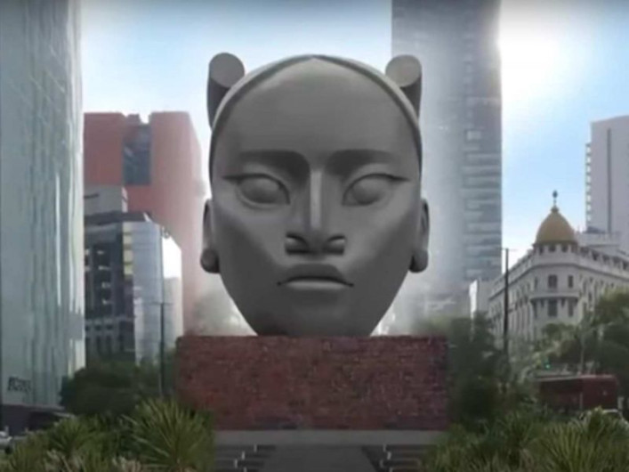 “Tlalli”, el monumento que será el sustituto de Cristóbal Colón en Paseo de la Reforma 