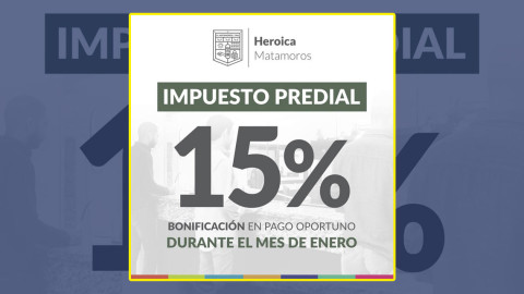 15% de bonificación en predial a contribuyentes responsables