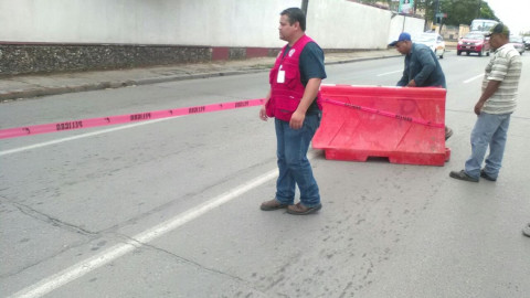 Se registra hundimiento en la avenida Hidalgo