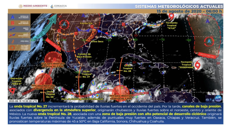 Este sábado se esperan lluvias en el centro, sur y occidente del país