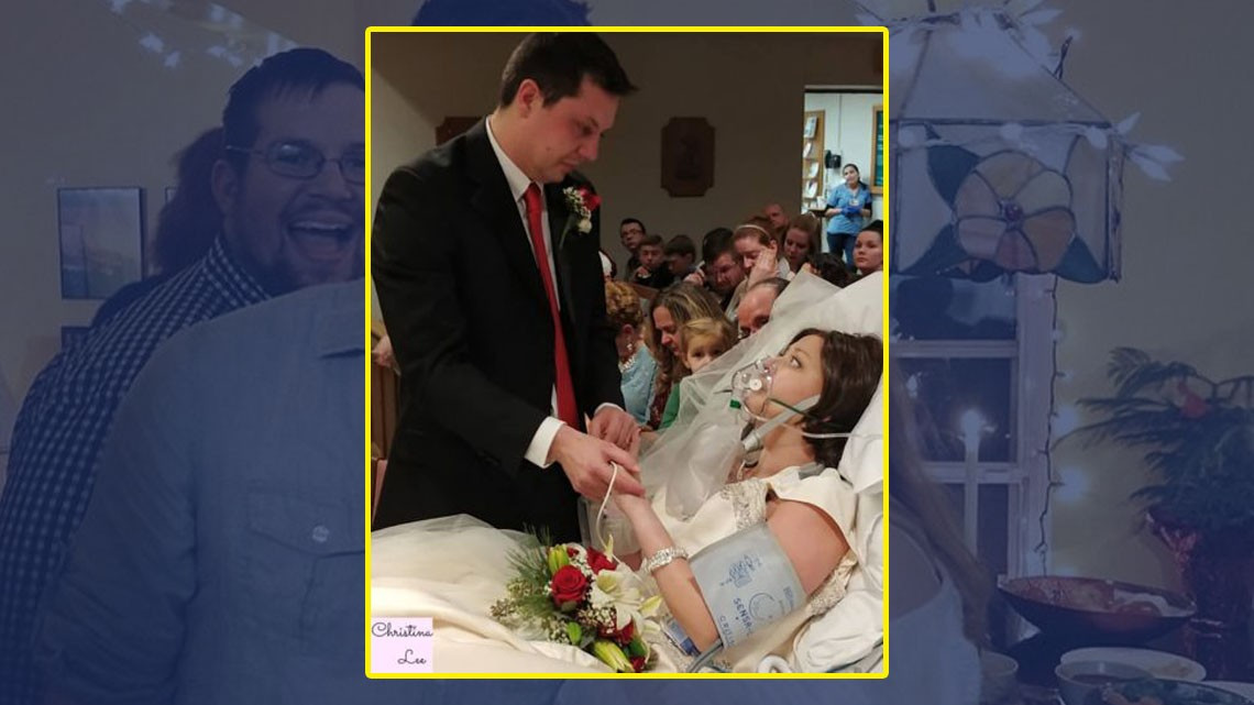 Se casa horas antes de morir de cáncer