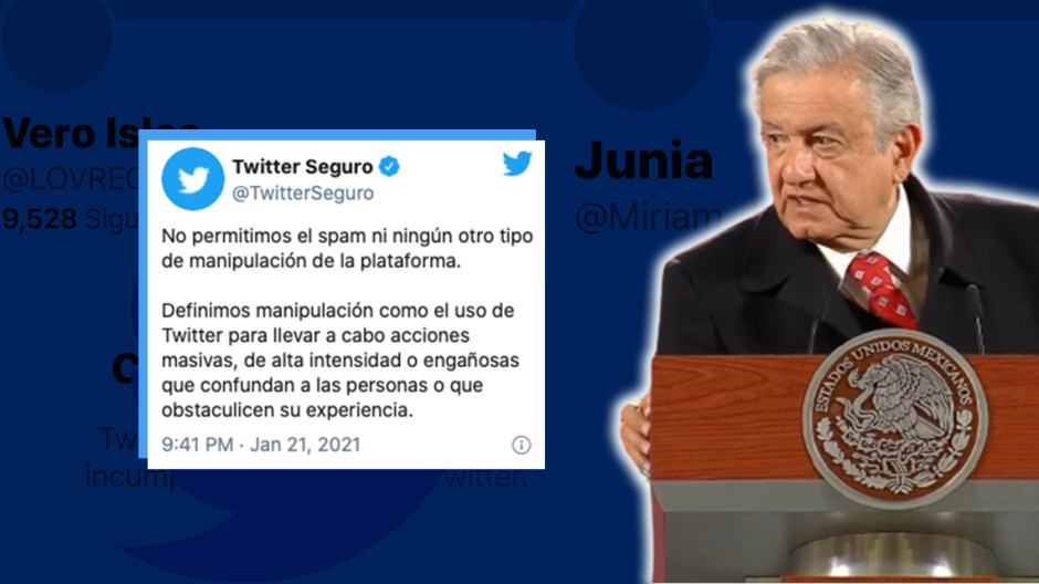 Twitter suspende cuentas afines a AMLO
