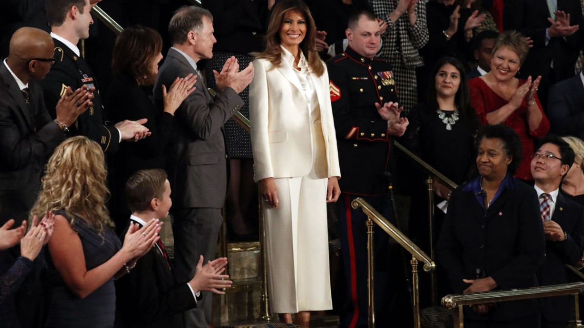 Melania llega por su cuenta al Congreso