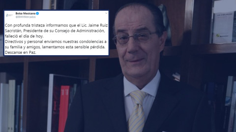 Muere el presidente de la BMV por complicaciones por COVID-19