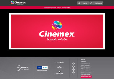 Deshabilitan sitio web y app de Cinemex; venden solo para autocinema
