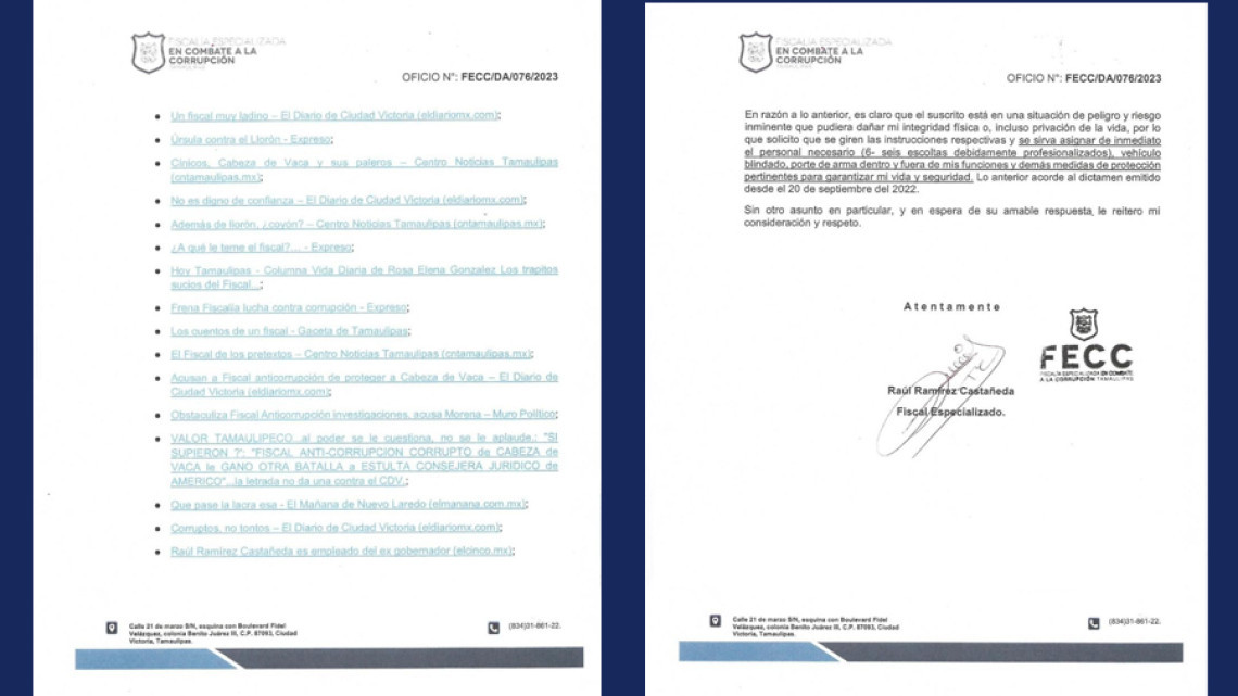 Ante acoso de medios, Fiscal Anticorrupción pide guaruras, armas y camioneta blindada