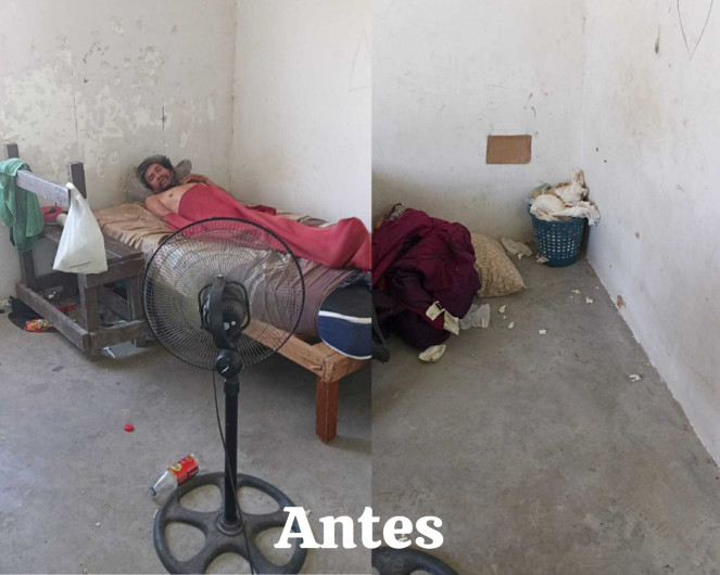 Rescata DIF-Reynosa a ciudadano en situación de abandono en la colonia Loma Real