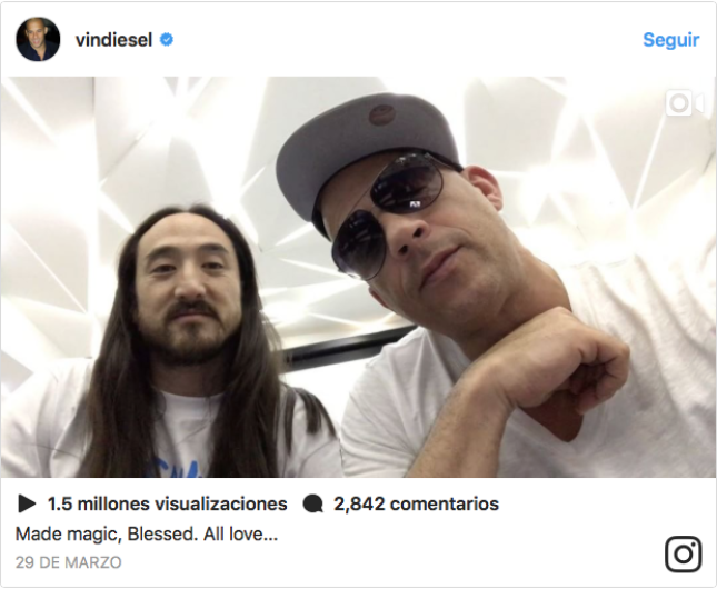 Steve Aoki y Vin Diesel grabarán tema juntos