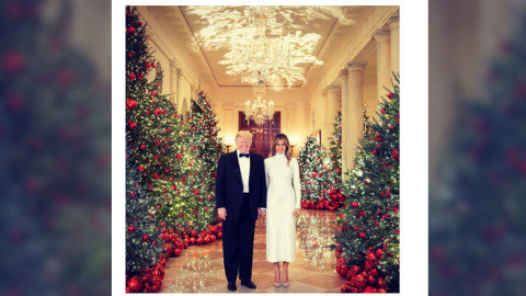 Así luce la foto oficial de la pareja presidencial en Navidad