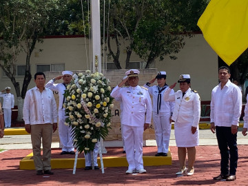 Autoridades de la Primera Zona Naval y del Gobierno de Matamoros celebran “Día de la Marina Nacional”