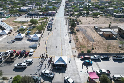 Alcaldesa Carmen Lilia Canturosas cumple con más en obras en la colonia francisco villa