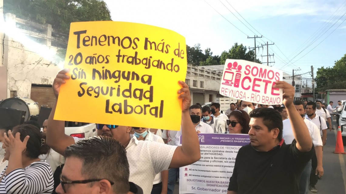 Trabajadores de la SET se manifiestan; piden basificación