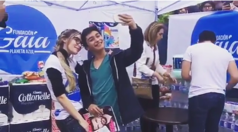 Recauda Belinda víveres para Oaxaca