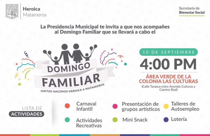 Ayuntamiento invita a “Domingo Familiar"