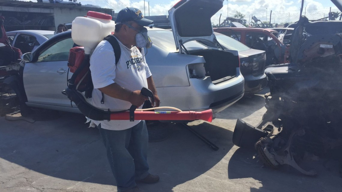Ponen en marcha la fumigación de Yonkes en Matamoros 