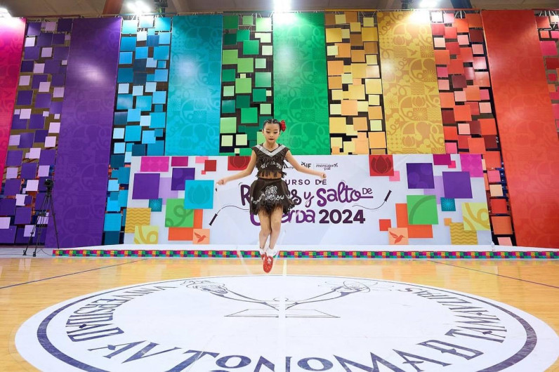 Estudiantes de Nuevo Laredo ganan concurso estatal de rondas y salto de cuerda del DIF Tamaulipas 