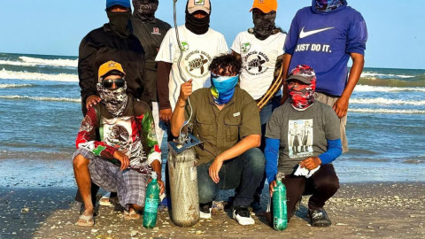 Hallan más residuos del cohete Starship en Playa Bagdad, Matamoros