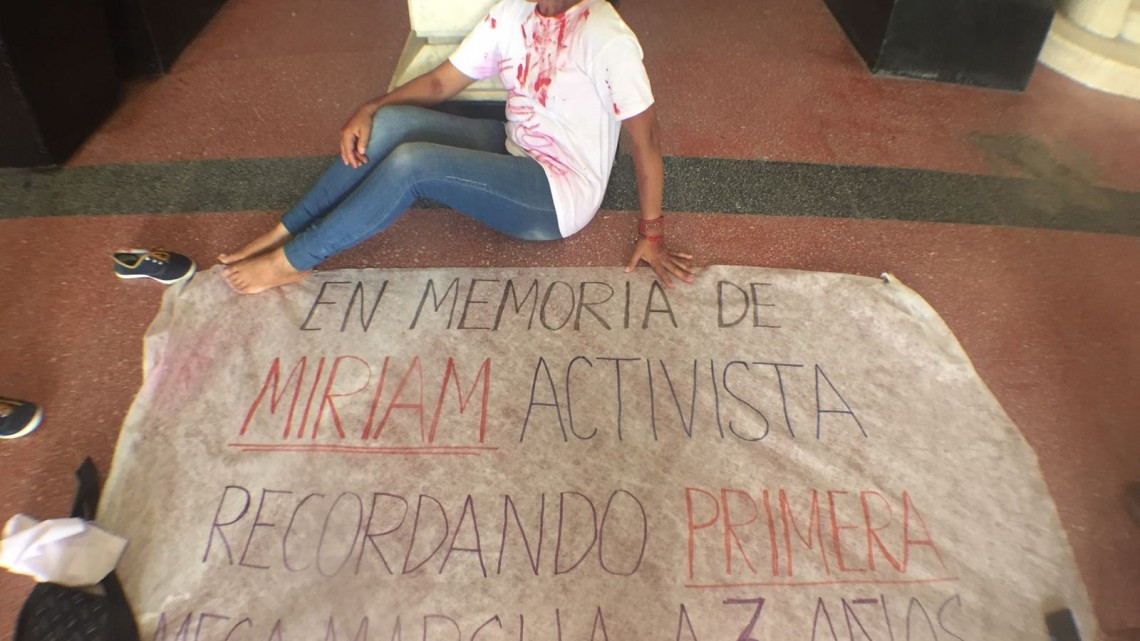 Activistas exigen justicia por la muerte de su compañera Miriam 