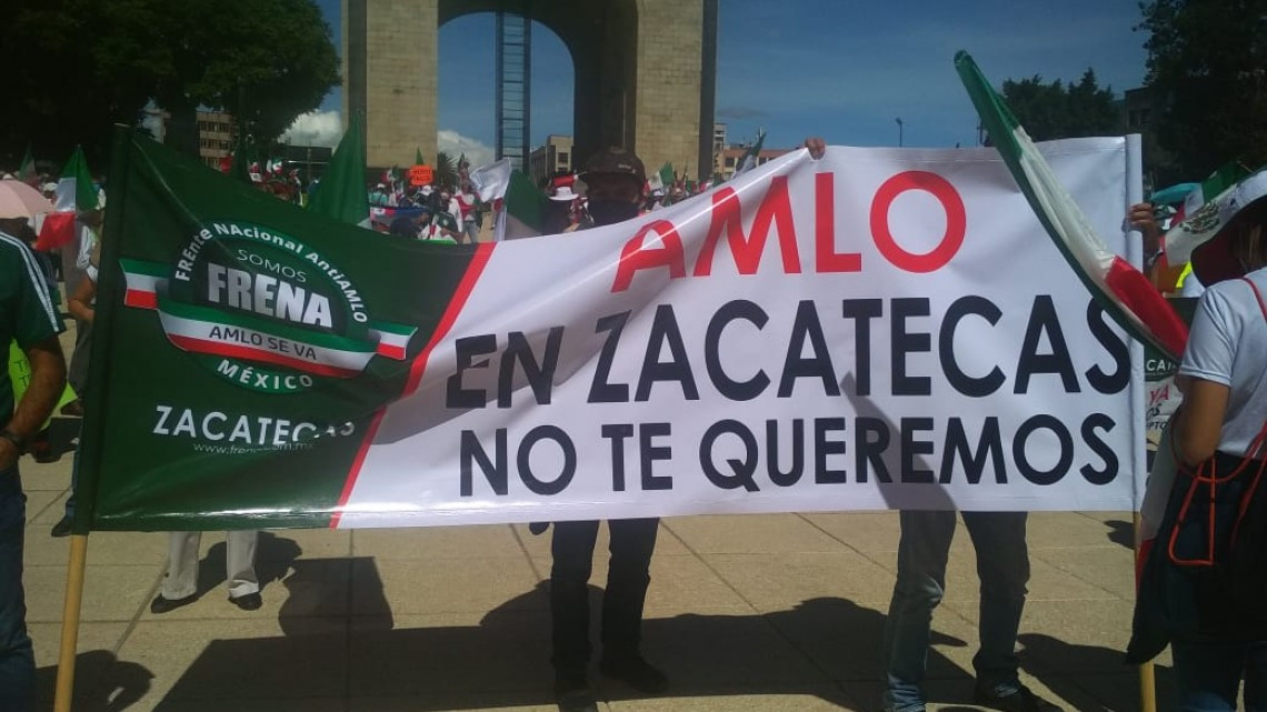 Se registra mega marcha de FRENAAA en la CDMX