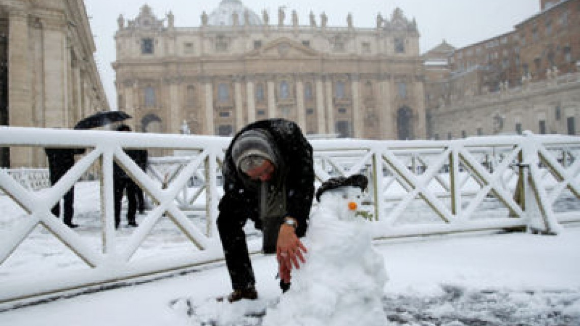 Fuertes fríos y nevadas azotan Italia