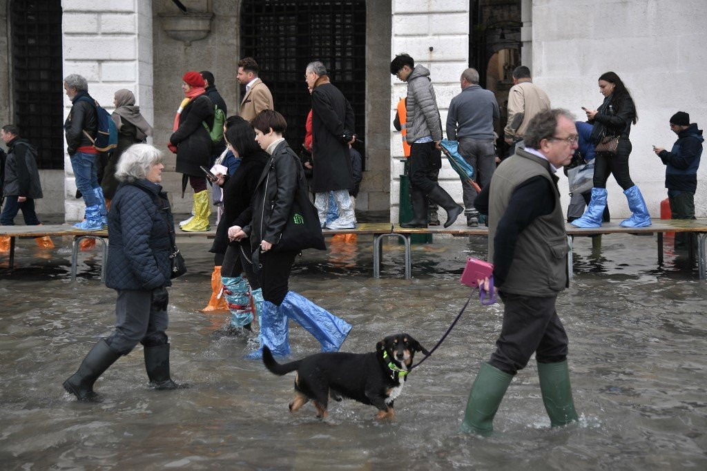 Venecia afectada por marea alta