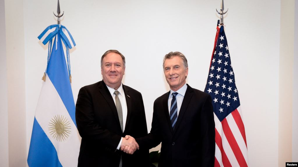 Mike Pompeo y Mauricio Macri se reúnen en Argentina