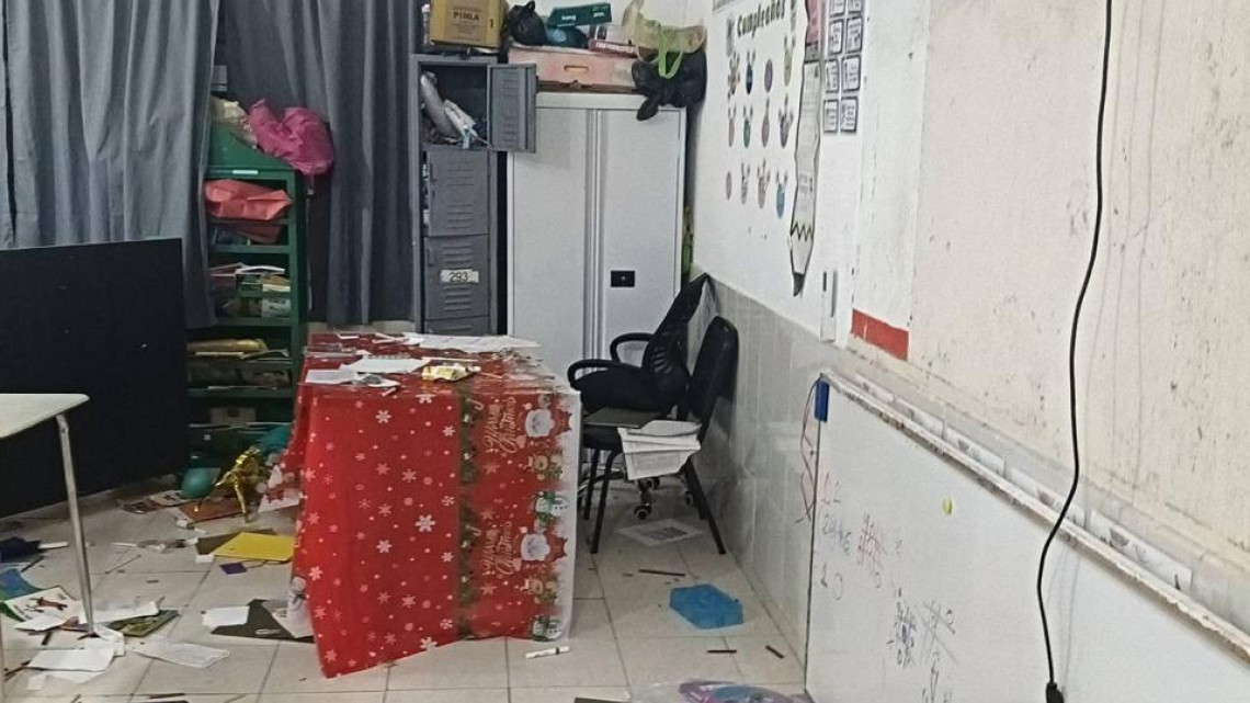Vandalizan la escuela primaria durante el receso invernal