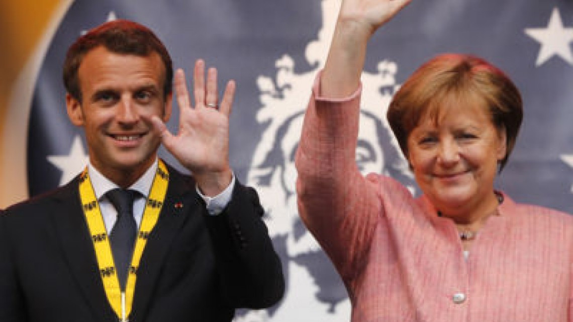 Macron recibe Premio Carlomagno 