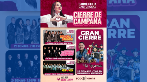 Invita Carmen Lilia Canturosas a cierre de campaña en el distrito uno