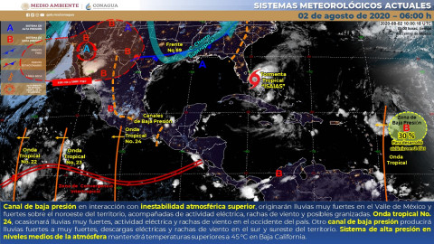 Lluvias puntuales muy fuertes en varias regiones del país