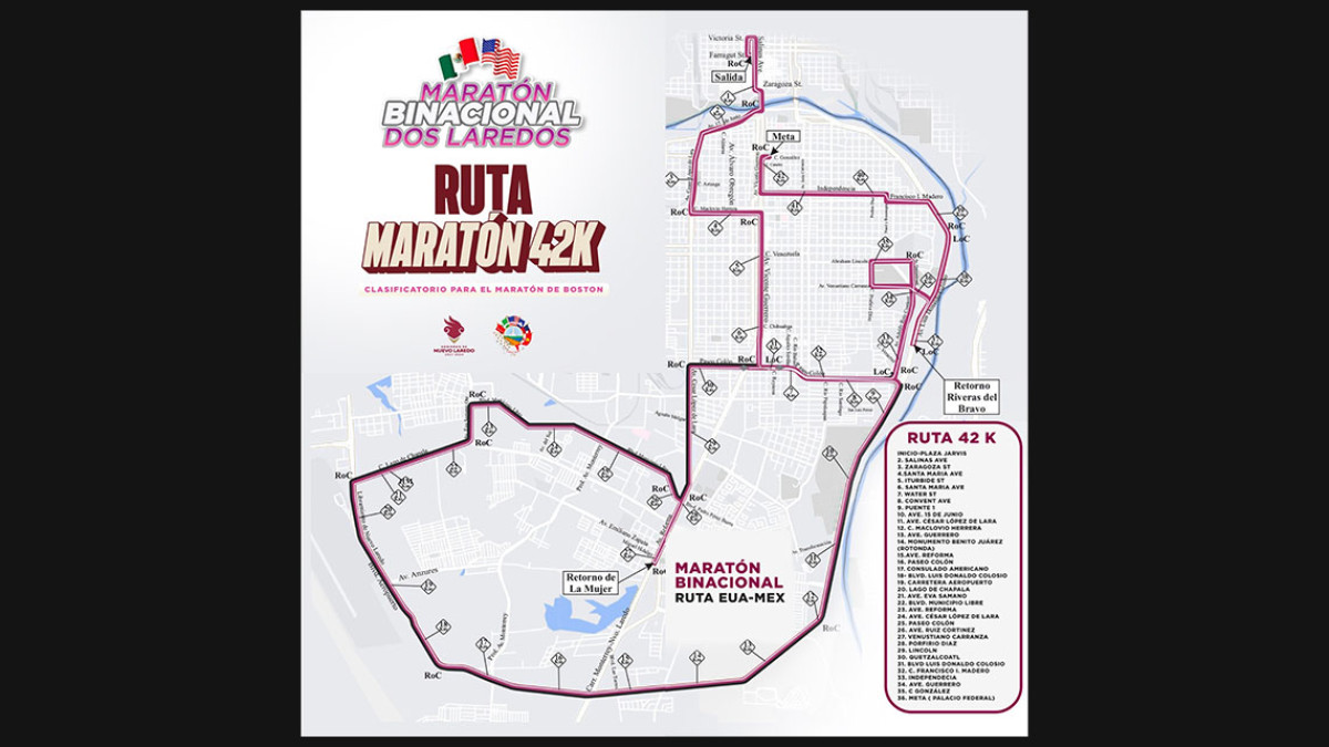 Vivirá Nuevo Laredo Maratón Binacional, conoce aquí la ruta 